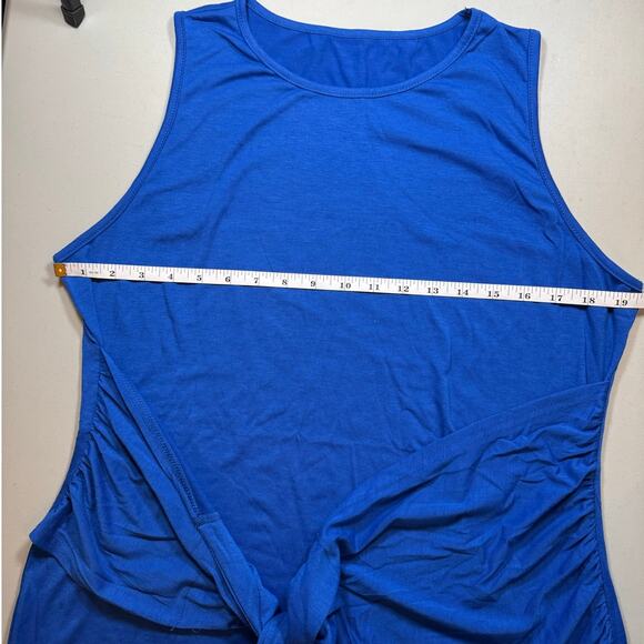 Cupshe Blue Side Tie Sleeveless Swim Cover Up Dress NWT Size XL - Picture 5 of 8